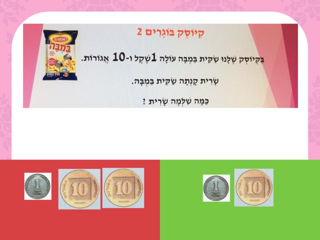 צרכנות -בקיוסק בוגרים 2- בשקלים ובאגורות by Sary Levy