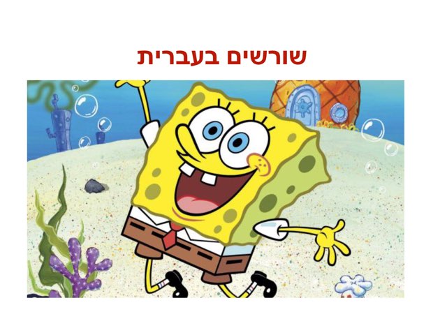 שורשים בעברית  by coral naaman