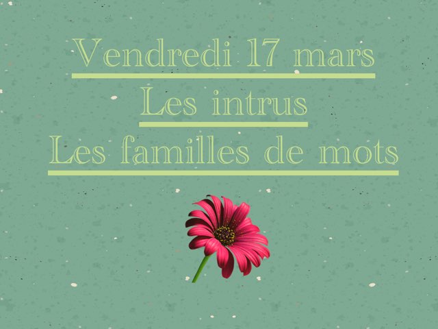 N - Ven17 - Intrus Et Familles by Caroline Gozdek