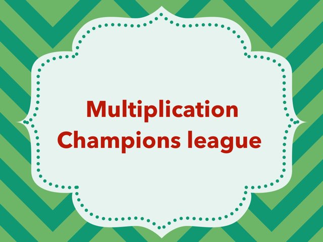 دوري ابطال جدول الضرب by Amira Aissa