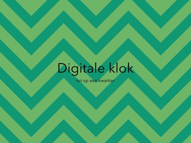 Digitale klok tot op een kwartier (vm) by Jora Kesteloot