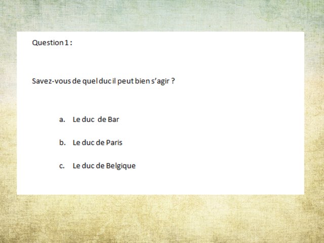 QCM Siège  by Carniel Joris