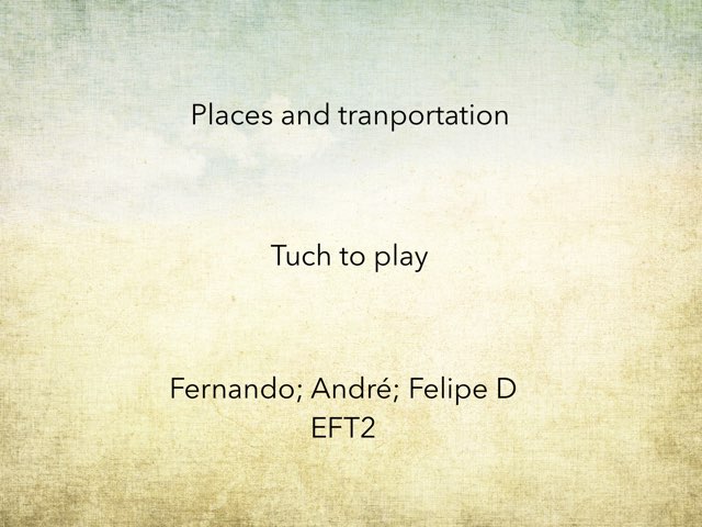 Places And Transport  by Escola Comunitária Inglês EFT2