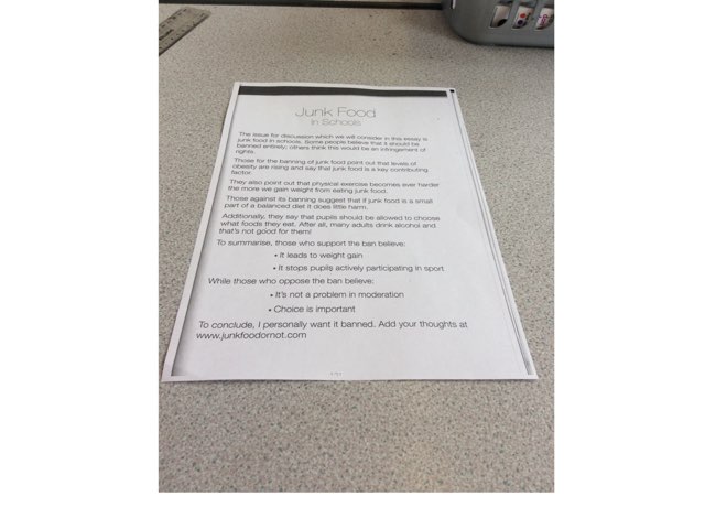 Keira and Jack's Junk Food Issue  by Reepham Pupil