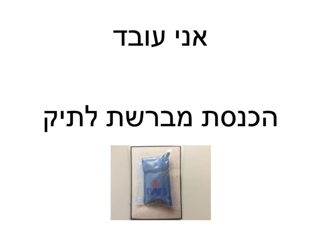 אני עובד הכנסת מברשת לתיק by Yael Weiss