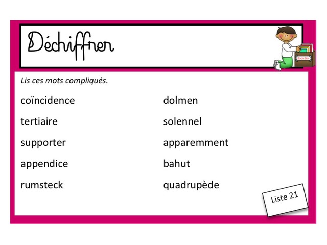 Lecture De Mots Irréguliers (2) by Caroline Poncelet