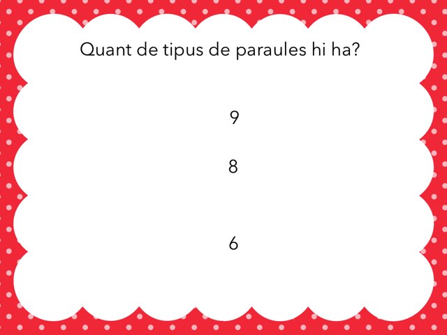 Els vuit tipus de paraules
 by Jacob Perry