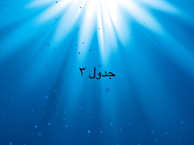 جدول ٣  by Samaher farrah