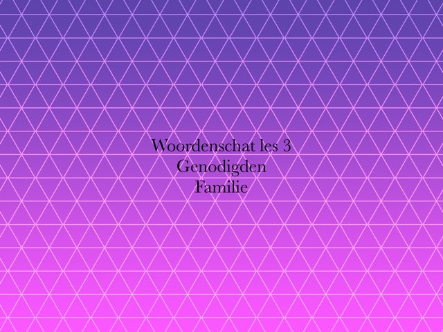 Woordenschat Les 4 Familie by Jan Knuivers