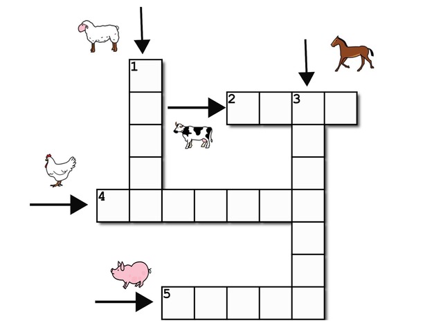 Crucigrama Animales Granja by Alvaro Fernandez