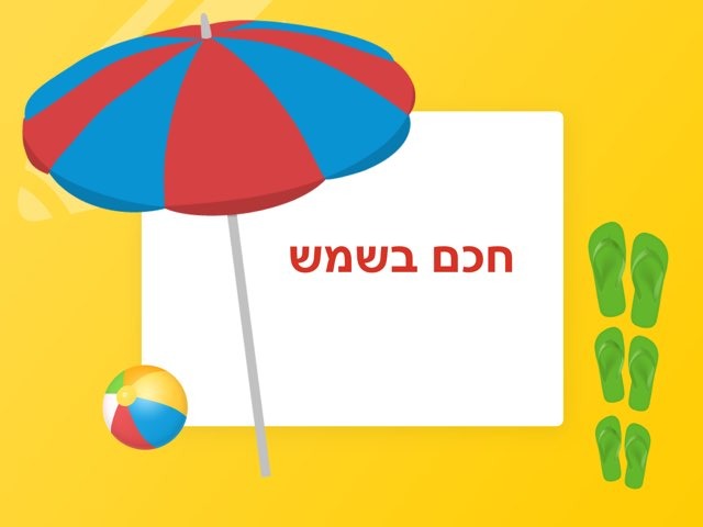 חכם בשמש by Yael Leder