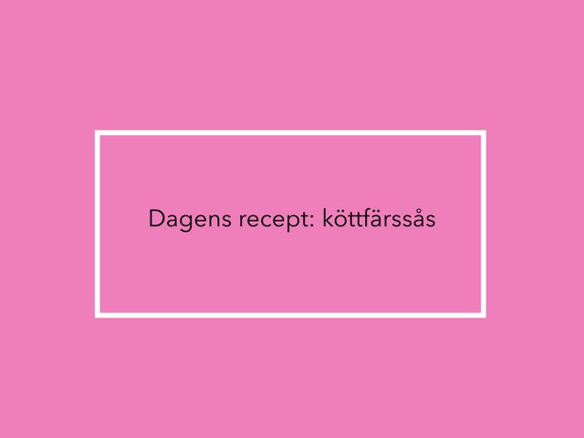 Receptgenomgång: Köttfärssås by Hanne Wilhelmsson