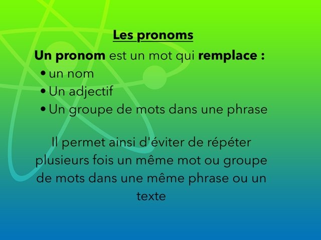 Les Pronoms by lilipop lili