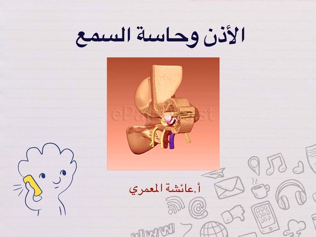 تركيب الأذن وحاسة السمع by aisha90 91