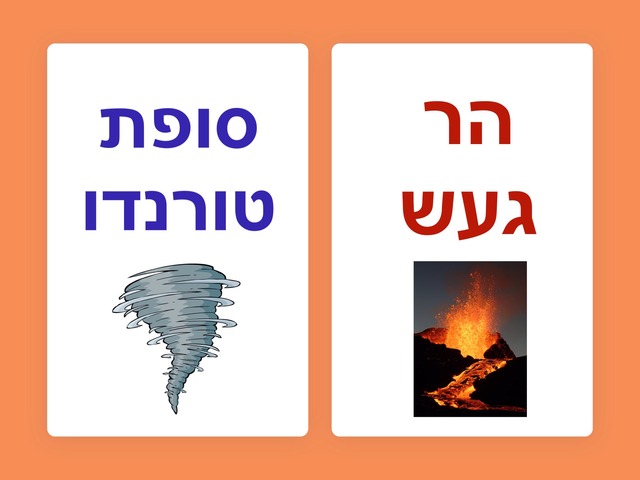 מיון מושגים הר געש וטורנדו by Noy Abu