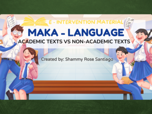 ACADEMIC TEXT VS. NON-ACADEMIC TEXT by VALNAT DepEd