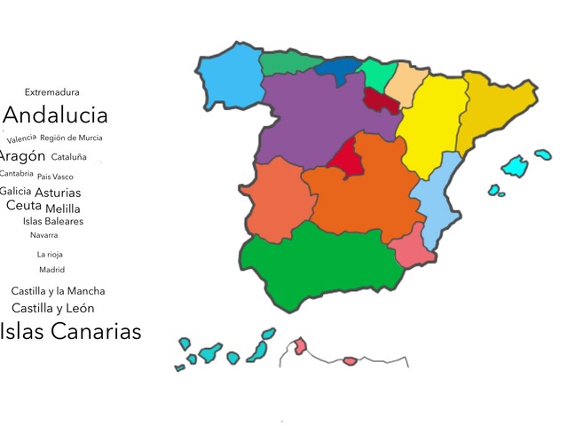 Mapa España Ciudades Autonomas by Alejandro Benito Rodriguez