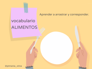 ALIMENTOS. Aprender a arrastrar. by Cristina Valenzuela