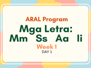 ARAL READING Week 1 Day 1 by jujie laroza