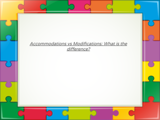 Accommodations and Modifications by Anthony Salvatore