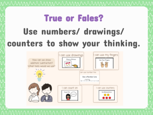 Addition True and Fales - Set 1 by sara james