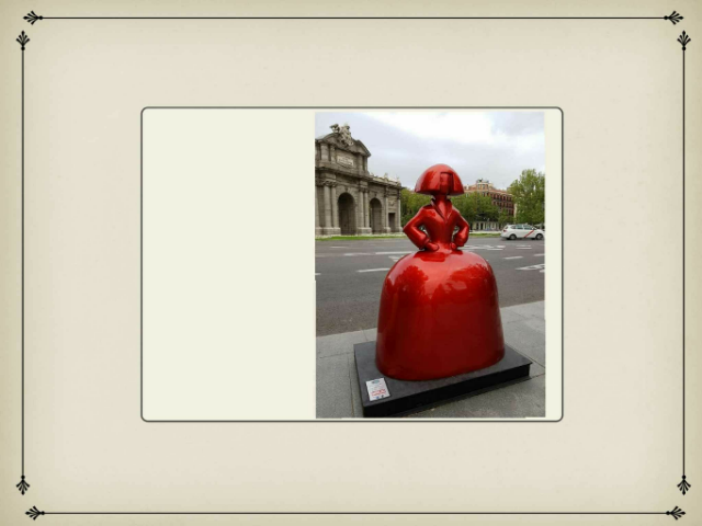 Menina Roja puerta de Alcala by Lola Fuentes Casado