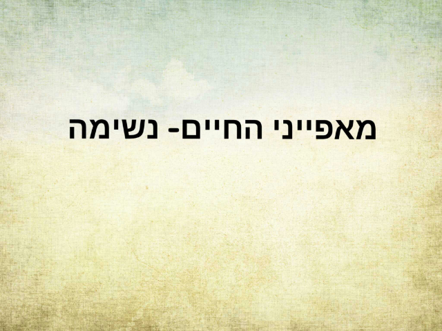מאפייני החיים-נשימה by קרן ע