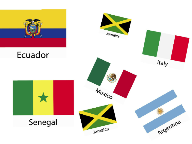 banderas de america  by Sandra Herrera