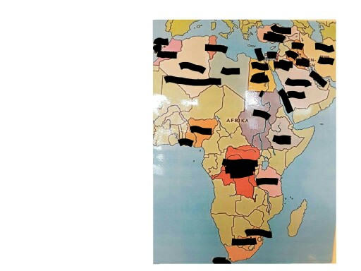 Topokaart Afrika by Esther van Erp