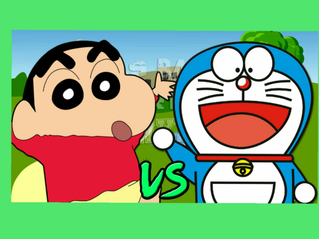 shin chan vs doraemon by Marta Piñeiro Muncharaz
