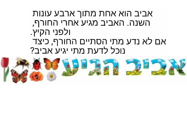 סימני האביב שיעור 1/3 by Sharon Wander