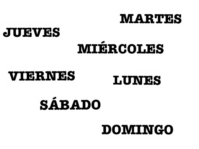 DÍAS DE LA SEMANA by Apascovi Centro Ocupacional