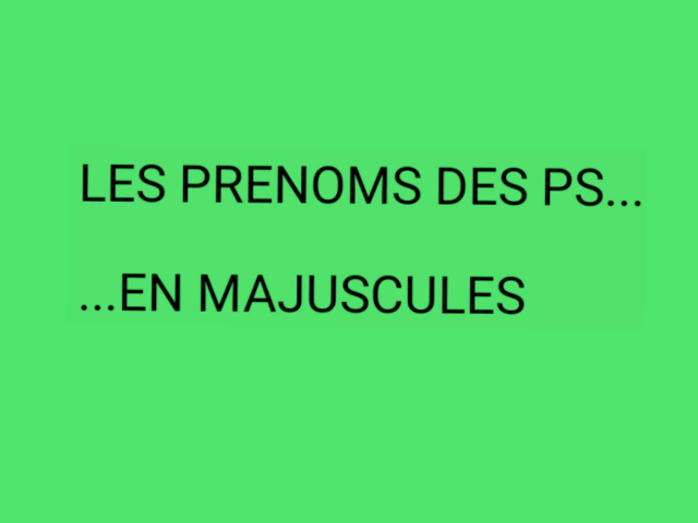 SRA Prénoms PS Majuscules by Serge Salvat