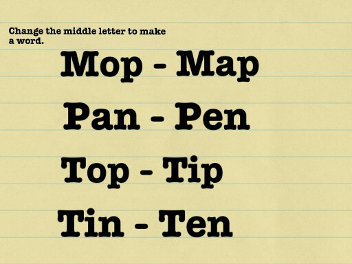 Word game for kindergarteners. by Allissa Buller