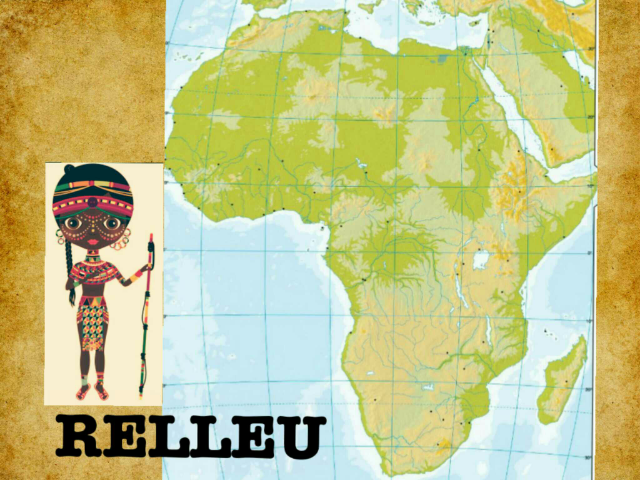 MAPA FÍSICO ÁFRICA by Lucia Ortiz Robledillo