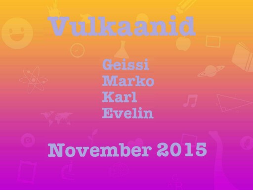 Tegime õpimängu vulkaani õppimiseks. by Tiiu Vendel