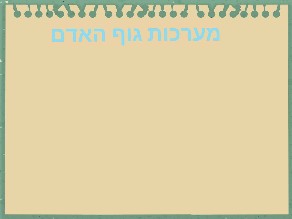 מערכות גוף האדם by shulamit