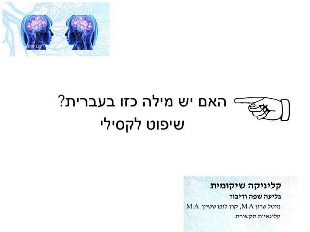 האם יש מילה כזו בעברית? by מיטל שרון