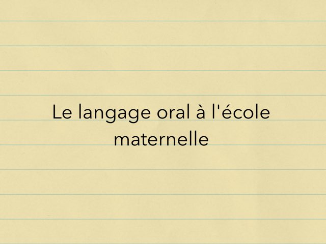 Langage Oral by Christelle simon