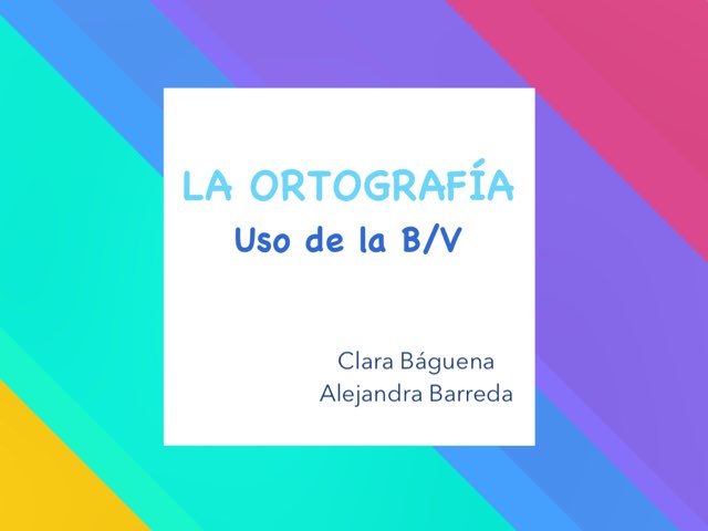 Ortografía- B/V by Alejandra Barreda
