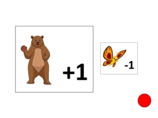 Beer eentje meer en vlinder eentje minder met cijfers  by Rieneke Berbee