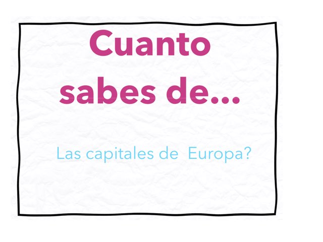 Capitales De Europa by Mariana Gutierrez