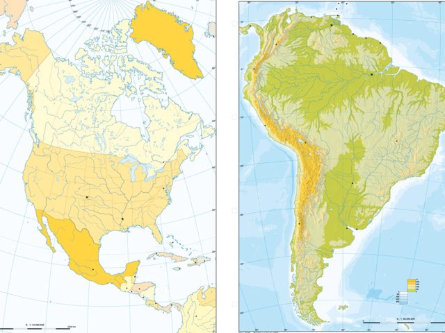 Bronce mapas de America by ESO Cig