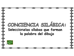 CONCIENCIA SILABICA. Encuentra el camino by Vinia  Manzano