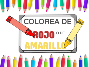 Colorea de ROJO y AMARILLO by Marta 3 años