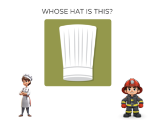Community Helper Hats Matching   by Melissa Vega