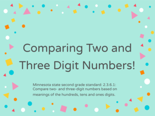 Comparing two and three digit numbers by Allie Voit