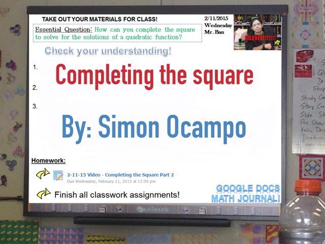 Completing The Square by Simon ocampo