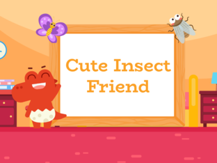 Cute Insect Friends Free Games online for kids in Pre-K by Kerr science