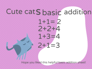 Cute cat's basic addition  by Laura Biuy